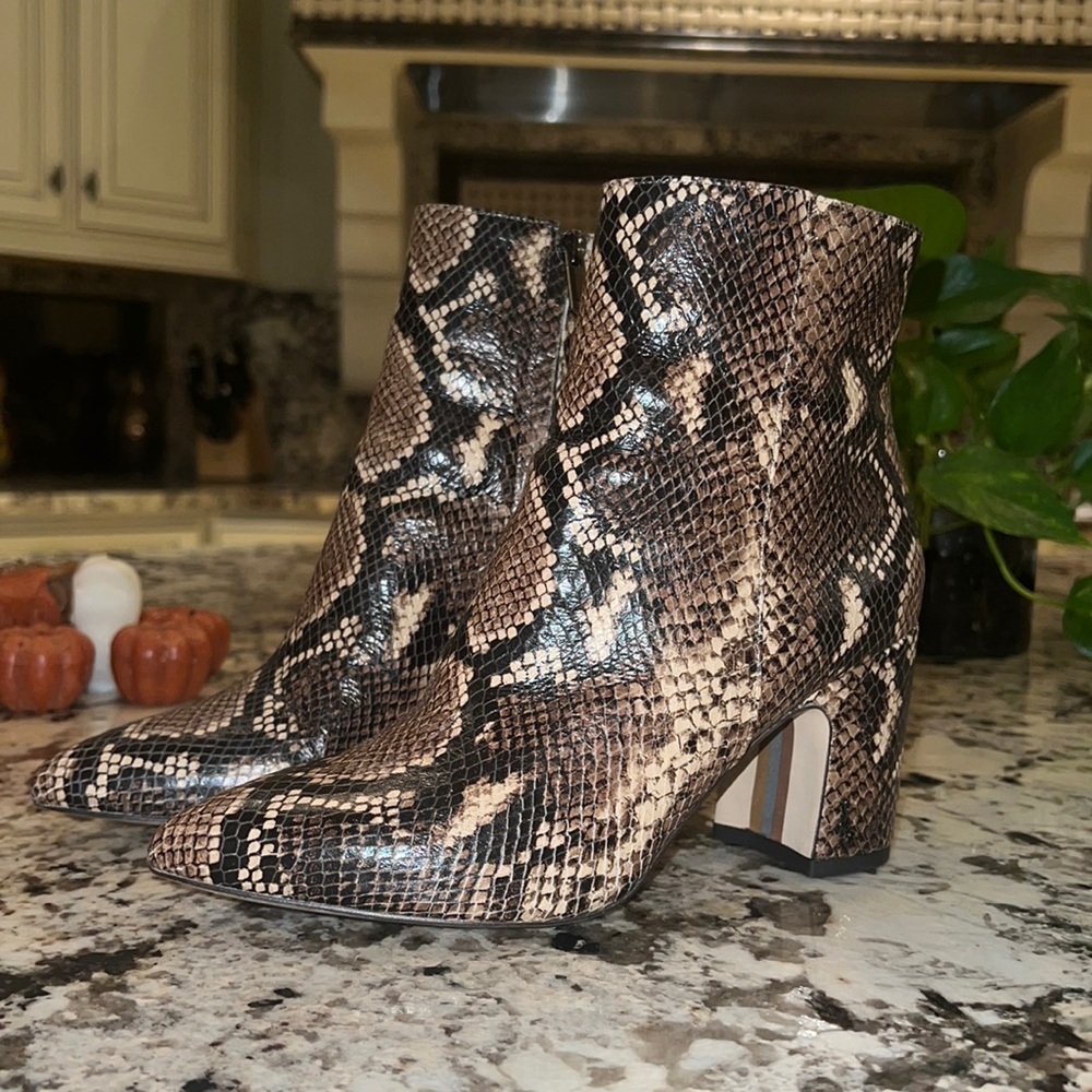 Sam Edelman Faux Alligator Skin Boots 7.5